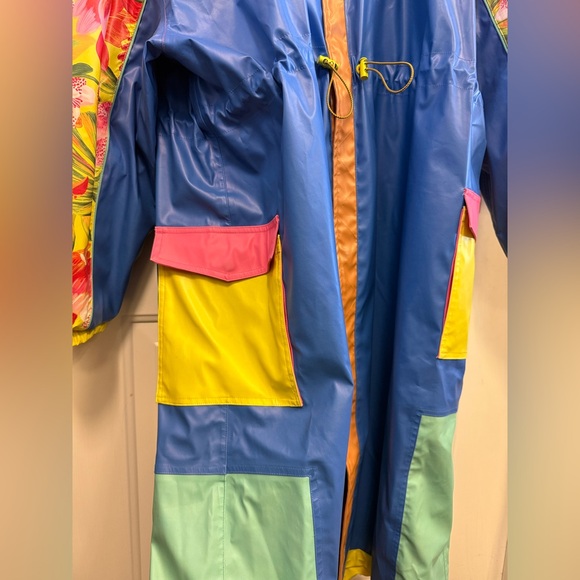 🦜Farm Rio Colorblock Long Raincoat - Picture 12 of 14